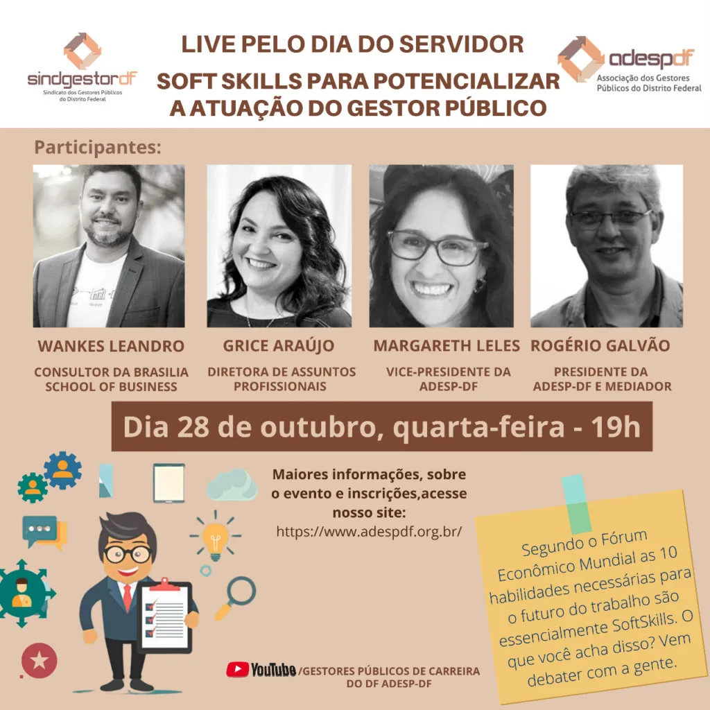 Live do Dia do Servidor. Soft Skills Para Potencializar a Atuação do Gestor Público